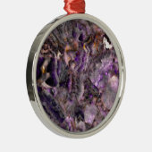 Eleganter abstrakter lila Lavendel Silbernes Ornament (Rechts)