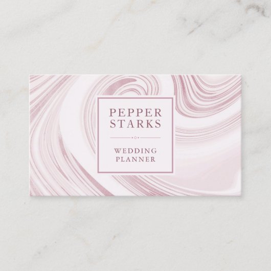 Eleganter Abstrakter Marmor | Visitenkarte (Vorderseite)