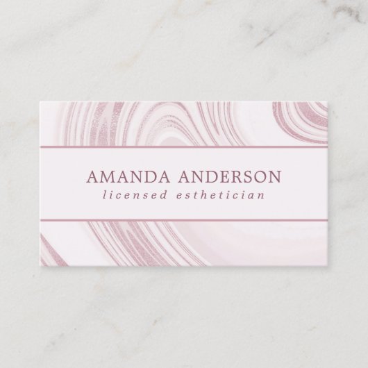 Eleganter Abstrakter Marmor | Visitenkarte (Vorderseite)