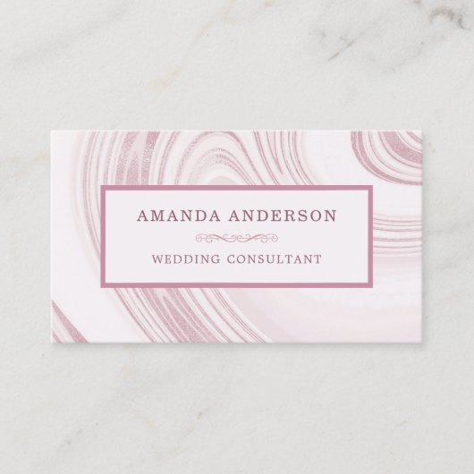 Eleganter Abstrakter Marmor | Visitenkarte (Vorderseite)