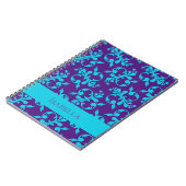 Eleganter Abstrakter Muster-Individuelle Name Notizblock (Linke Seite)