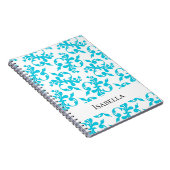 Eleganter Abstrakter Musteraufbau N Notizblock (Rechte Seite)