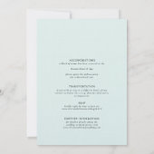 Eleganter Abstrakter Ocean Beach bei einer Hochzei Einladung (Rückseite)