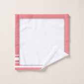 Eleganter Abstrakter Rahmen Rosa 2 Hintergrund Badhandtuch Set (Waschlappen)