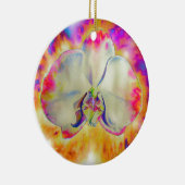 Eleganter abstrakter Retro-Aquarellorchid Keramik Ornament (Rechts)