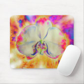 Eleganter abstrakter Retro-Aquarellorchid Mousepad (Mit Mouse)