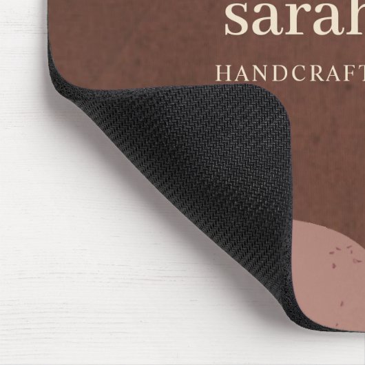 Eleganter Abstrakter Rostbraune Orangenblätterung Mousepad (Ecke)