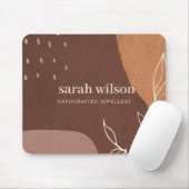 Eleganter Abstrakter Rostbraune Orangenblätterung Mousepad (Mit Mouse)