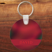 Eleganter Abstrakter Rot- und Schwarzer Schlüsselr Schlüsselanhänger (Vorderseite)