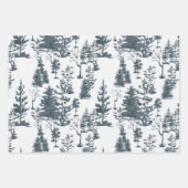 Eleganter Abstrakter Schwarz-Weiß-Baumbestand Geschenkpapier Set (Vorderseite 3)