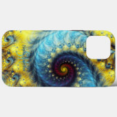 Eleganter Abstrakter Spiralname Mit Monogramm Case-Mate iPhone Hülle (Rückseite (Horizontal))