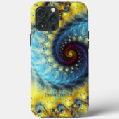 Eleganter Abstrakter Spiralname Mit Monogramm Case-Mate iPhone Hülle (Rückseite)