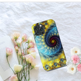 Eleganter Abstrakter Spiralname Mit Monogramm Case-Mate iPhone Hülle