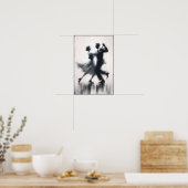 Eleganter Abstrakter Swing Dance Poster (Küche)