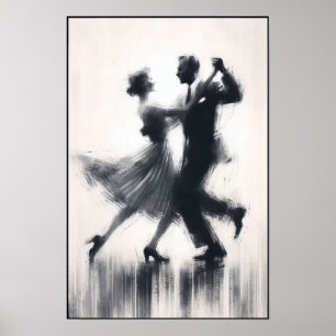 Eleganter Abstrakter Swing Dance Poster