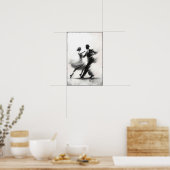 Eleganter Abstrakter Swing Dance Poster (Küche)
