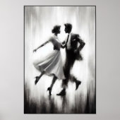 Eleganter Abstrakter Swing Dance Poster (Vorne)