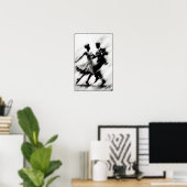 Eleganter Abstrakter Swing Dance Poster (Heimbüro)