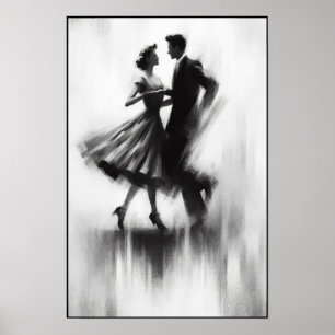 Eleganter abstrakter Swing-Tanz Poster