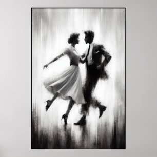 Eleganter abstrakter Swing-Tanz Poster