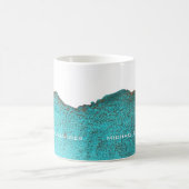 Eleganter Abstrakter Türkisfarben Kaffeetasse (Mittel)