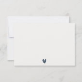 Eleganter Abstrakter Wasserfarben Blauer goldener Mitteilungskarte (Rückseite)