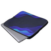 Eleganter, Abstrakter Waves Laptop-Sieb Laptopschutzhülle (Vorne Knopf)