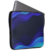 Eleganter, Abstrakter Waves Laptop-Sieb Laptopschutzhülle (Vorne Rechts)