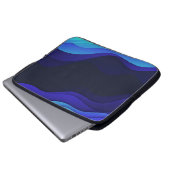 Eleganter, Abstrakter Waves Laptop-Sieb Laptopschutzhülle (Vorne Knopf)