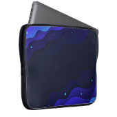 Eleganter, Abstrakter Waves Laptop-Sieb Laptopschutzhülle (Vorne Rechts)