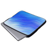 Eleganter, Abstrakter Waves Laptop-Sieb Laptopschutzhülle (Vorne Knopf)