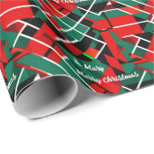 Eleganter abstrakter Weihnachtsstext Geschenkpapier (Rolleneckpunkt)