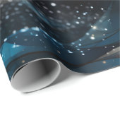 Eleganter Abstrakter Winter Navy-Glitzer Geschenkpapier (Rolleneckpunkt)