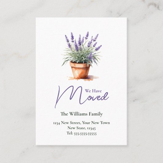 Eleganter Adresswechsel | Ankündigung der Beförder (Vorderseite)