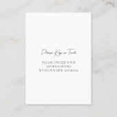 Eleganter Adresswechsel | Ankündigung der Beförder (Rückseite)