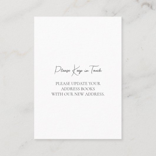 Eleganter Adresswechsel | Ankündigung der Beförder (Rückseite)
