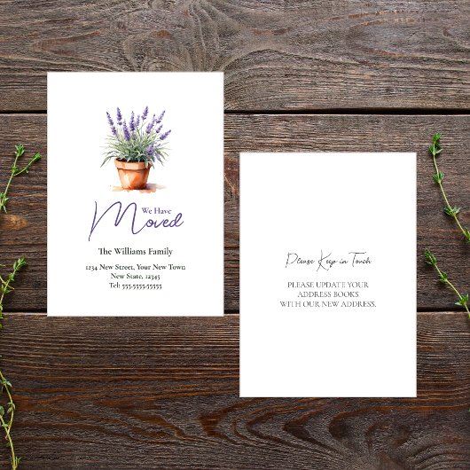 Eleganter Adresswechsel | Ankündigung der Beförder