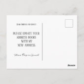 Eleganter Adresswechsel | Ankündigung der Beförder Postkarte (Rückseite)