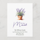 Eleganter Adresswechsel | Ankündigung der Beförder Postkarte (Vorderseite)