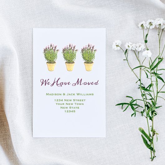 Eleganter Adresswechsel | Ankündigung der Beförder Postkarte