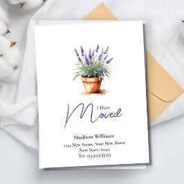Eleganter Adresswechsel | Ankündigung der Beförder Postkarte