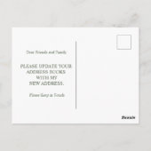 Eleganter Adresswechsel | Ankündigung der Beförder Postkarte (Rückseite)