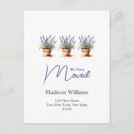 Eleganter Adresswechsel | Ankündigung der Beförder Postkarte