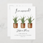 Eleganter Adresswechsel Ankündigungspostkarte (Vorne/Hinten)