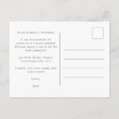 Eleganter Adresswechsel Ankündigungspostkarte (Rückseite)