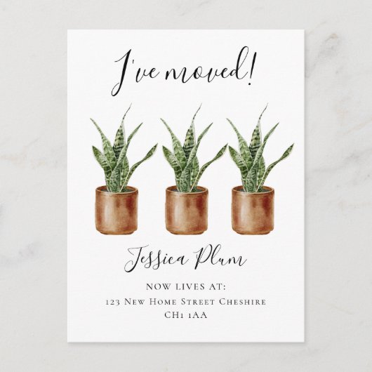 Eleganter Adresswechsel Ankündigungspostkarte (Vorderseite)