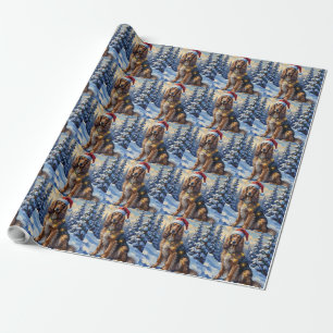 Eleganter Afghanischer Windhund Winterwunderland W Geschenkpapier