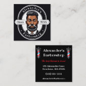 Eleganter Afrikanischer Amerikaner personalize Quadratische Visitenkarte (Vorne/Hinten)