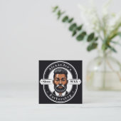 Eleganter Afrikanischer Amerikaner personalize Quadratische Visitenkarte (Stehend Vorderseite)