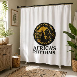 Eleganter afrikanischer Löwentrommel-Duschvorhang Duschvorhang